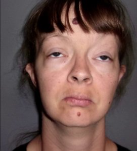 Mary Elizabeth Moore is seen in a booking photo obtained by KTLA sister station KFOR in Oklahoma City.