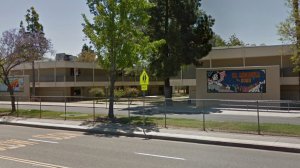 El Modena High School in Orange is shown in a Street View image from Google Maps.