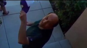 A man looks into a security camera just before attacking a realtor during an open house in Encino on Sept. 22, 2019.