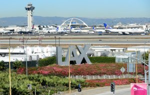 The Los Angeles International Airport is seen in a file photo. (Credit: FREDERIC J. BROWN/AFP/Getty Images)