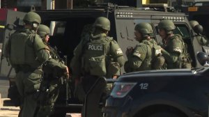 SWAT officers helped in the search for a armed robber in Glendora on Sept. 6, 2019. (Credit: KTLA)