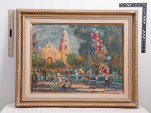 This painting is one of the many stolen items recently recovered by the Los Angeles Police Department. This image is listed on a site investigators created to help owners recover their stolen property.