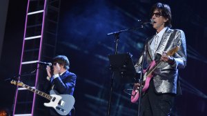 Inductee Ric Ocasek of The Cars performs during the 33rd Annual Rock & Roll Hall of Fame Induction Ceremony at Public Auditorium on April 14, 2018 in Cleveland, Ohio. (Credit: Theo Wargo/Getty Images For The Rock and Roll Hall of Fame)