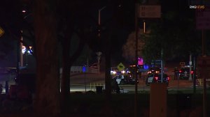 Police investigate the scene of a deadly shooting at the parking lot of the Rose Bowl Stadium in Pasadena on Sept. 14, 2019. (Credit: RMGNews)