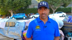 Shawn Pleasants stands along the streets in Koreatown where he lives in this undated photo. (Credit: CNN)