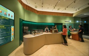 The interior of the Starbucks Now store in China. (Credit: Starbucks via CNN)
