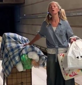The Los Angeles Police Department tweeted video of a woman singing beautifully on a Metro Purple Line platform on Sept. 27, 2019.