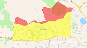 Saddleridge Fire evacation map. (Credit: Los Angeles Police Department)