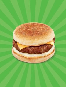 Dunkin' is selling a breakfast sandwich with Beyond Meat sausage in Manhattan. (Credit: Dunkin' via CNN Wire)