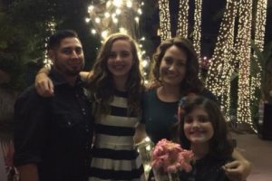 Members of an Upland family whose home was partially destroyed after a plane crashed into it is seen in an undated photo posted to a GoFundMe page.