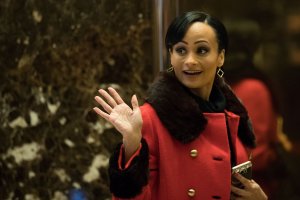 Republican political consultant Katrina Pierson arrives at Trump Tower on Dec. 14, 2016 in New York City. (Credit: Drew Angerer/Getty Images)