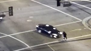A man was struck and seriously injured in a hit-and-run at Ninth Street and Grand Avenue in downtown Los Angeles on Nov. 2, 2019. (Credit: Los Angeles Police Department)