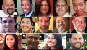 The 14 people killed in the 2015 San Bernardino terror attack. (Credit: Los Angeles Times)