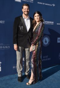 Rich Hill and Caitlin McClellan arrive at the 5th Annual Blue Diamond Foundation at Dodger Stadium on June 12, 2019. (Credit: Gregg DeGuire/Getty Images)