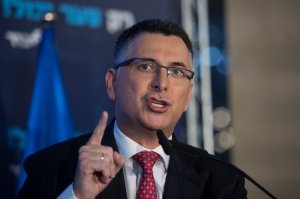 Gideon Sa'ar, Likud Party member, speaks at a campaign rally on Dec. 16, 2019, in Or Yehuda, Israel. Sa'ar challenges Prime Minister Benjamin Netanyahu for the Likud leadership primary to be held Dec. 26, 2019. (Credit: Amir Levy/Getty Images)