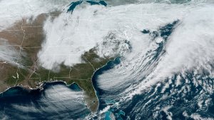 Satellite imagery shows a large storm over the Northeast region of the U.S. on Dec. 2, 2019. (Credit: GOES-16 Satellite/National Oceanic and Atmospheric Administration)
