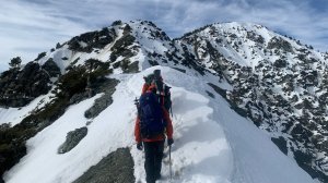 Rescuers search on Dec. 14, 2019, for a hiker from Irvine who went missing near Mount Baldy on Dec. 8, 2019. (Credit: San Bernardino County Sheriff's Department West Valley Search & Rescue Team)