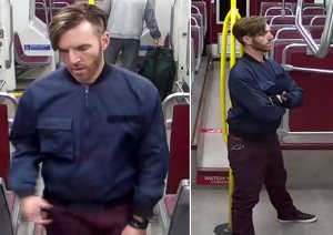 Forrest Robert Brantley, 38, is seen in surveillance photos taken on Nov. 28, 2019. (Credit: San Diego Police Department.)