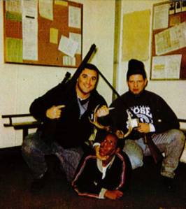 Jerome Finnigan, left, and Timothy McDermott, right, with an unidentified man. Photo obtained from court file from the Office of the Cook County Clerk.