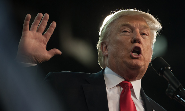 Republican presidential candidate Donald Trump speaks to supporters at a rally at Erie Insurance Arena on August 12, 2016 in Erie, Pennsylvania. Trump continues to campaign for his run for president of the United States. (Photo by Jeff Swensen/Getty Images)