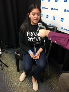 Justin Kaufmann and WE Day Youth Spokesperson Daisy Garcia