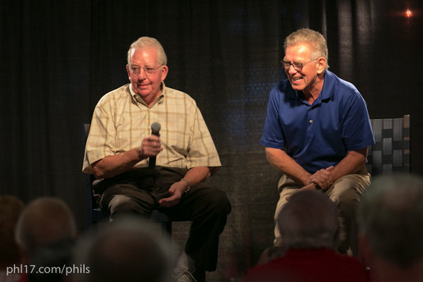 Bill Giles and TIm McCarver at Phillies Alumni Lunch 2012