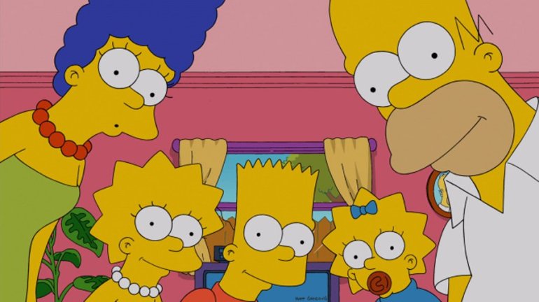 Homer, Bart, Marge and the rest of the Simpson family are pictured on the show.