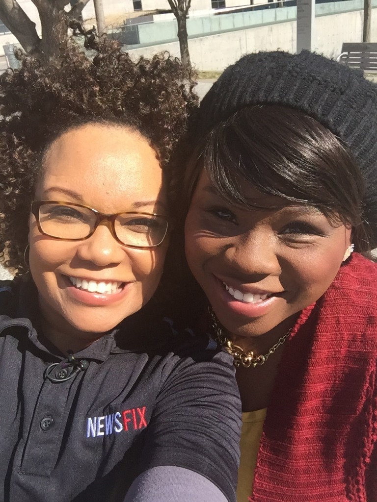 Yolonda and Tiffany Mann BEFORE driving around DFW for a Commuter Convo.