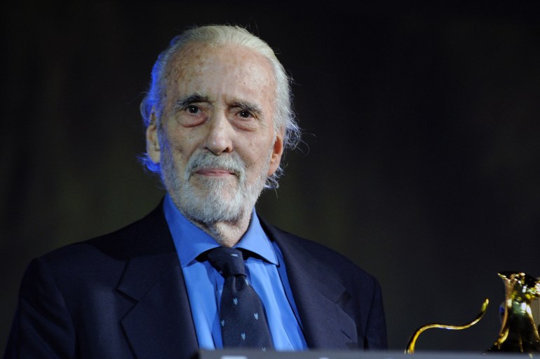 LOCARNO, SWITZERLAND - AUGUST 07: Sir Christopher Lee attends 66th Locarno Film Festival opening ceremony on August 7, 2013 in Locarno, Switzerland. (Photo by Pier Marco Tacca/Getty Images)