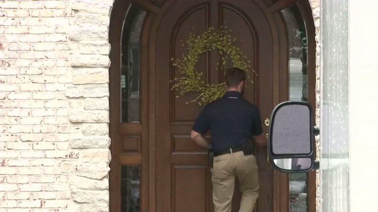 **Embargo: Indianapolis, IN** Investigators converged on the Zionsville, Indiana, home owned by longtime Subway spokesman Jared Fogle on Tuesday, July 7, 2015, in a probe that authorities have declined to discuss publicly. FBI Special Agent Wendy Osborne said the agency is "conducting investigative activity in the area," but that the nature of the investigation "can't be discussed at this time."
