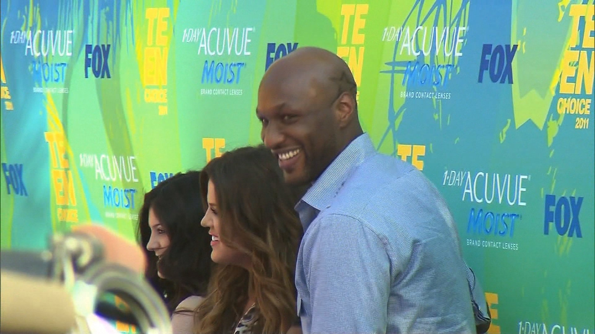 Lamar Odom and Khloe Kardashian at the 2011 Teen Choice Awards Red Carpet in Los Angeles, California.