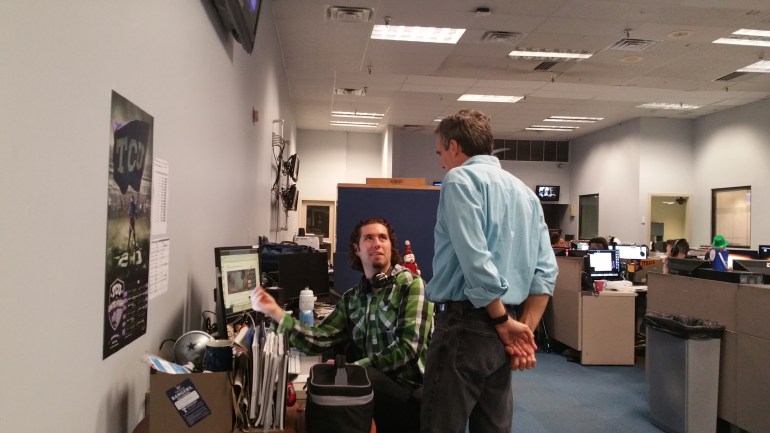 Sports discussions are a regular part of any morning with Tim.