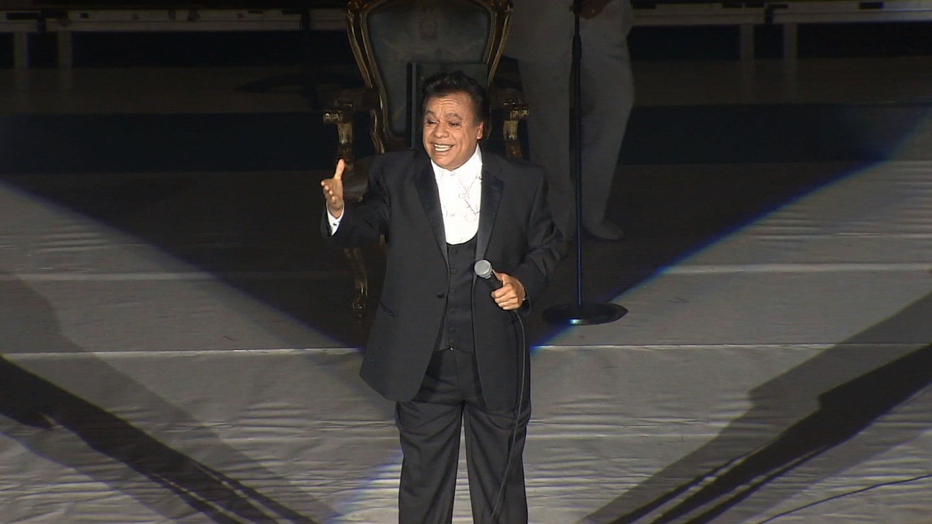 Juan Gabriel, Latin American music icon, performing at a concert in Mexico City, Mexico on May 11, 2015.
