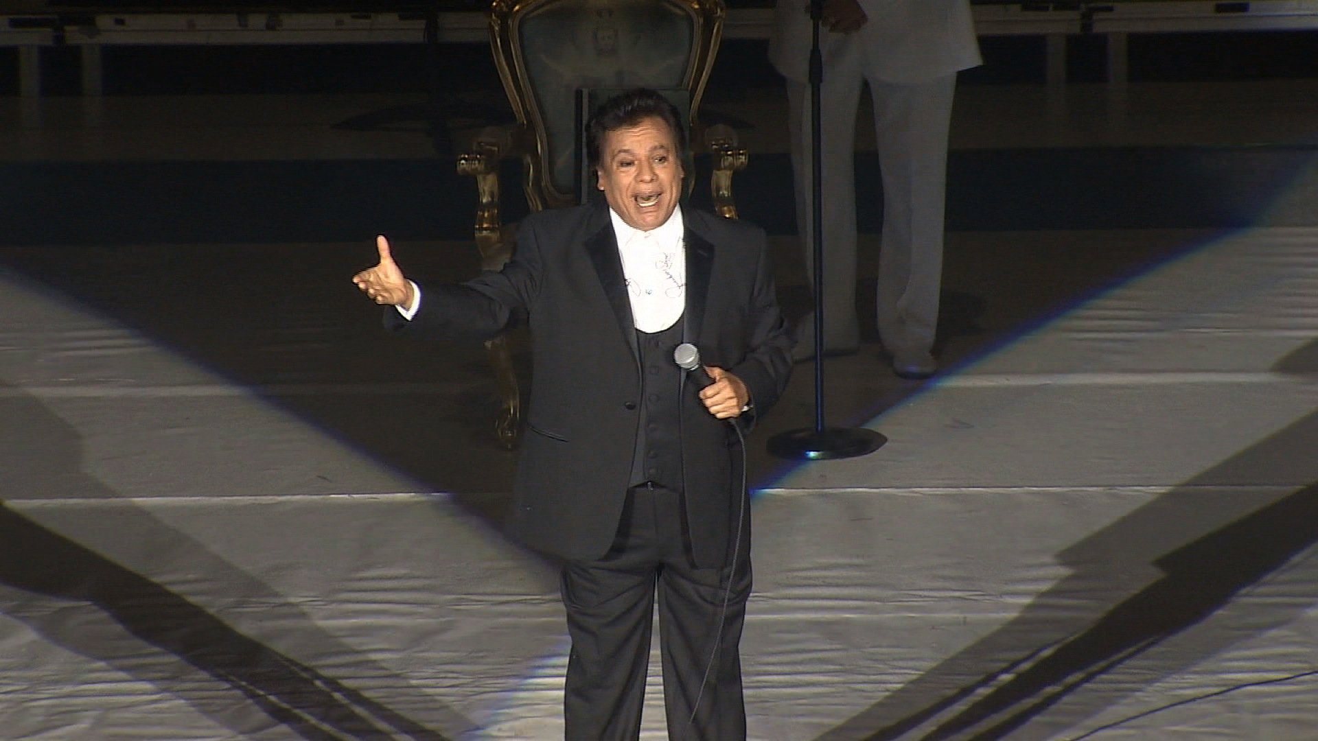 Juan Gabriel, Latin American music icon, performing at a concert in Mexico City, Mexico on May 11, 2015.