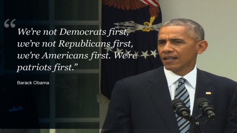President Barack Obama promised to work for a "smooth transition" of power to President-elect Donald Trump when he leaves office in January, citing the example set by former President George W. Bush eight years ago.