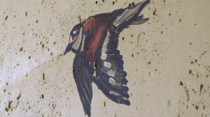 The bird painted in the tunnel beneath Bear Creek Parkway in Keller.